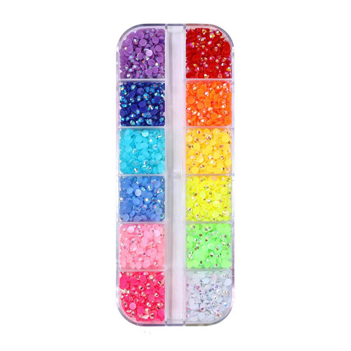 Compartment rhinestone set - 12-compartment,