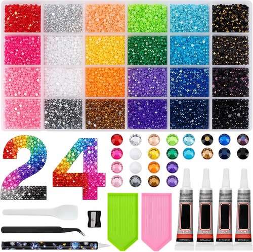 Colors nail rhinestones for - 24,